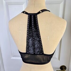Victoria's Secret‎ VERY SEXY Push-up Racer Back Bra Velvet Rhinestones Size 34D